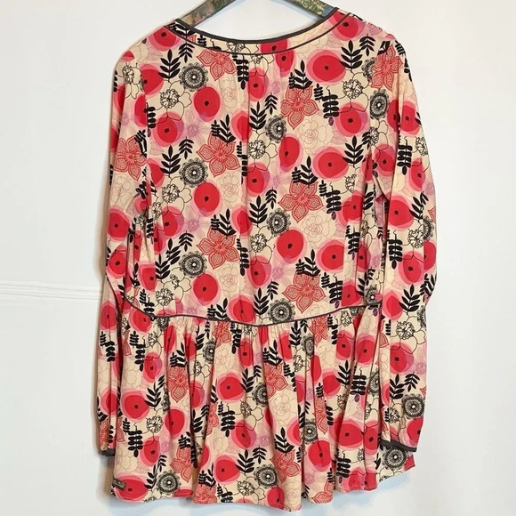 Matilda Jane Mistletoe Magic Make Believe Top Size Medium Peplum Long Sleeve - Picture 7 of 10